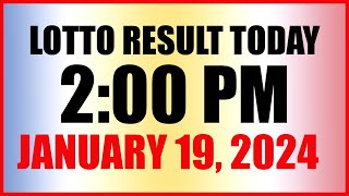 Lotto Result Today 2pm January 19 2024 Swertres Ez2 Pcso [upl. by Ennaisoj]