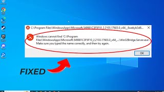 FIXED Win32Bridgeserverexe Startup Error in Windows 10  3 solution  2024 [upl. by Holladay]