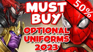 TOP 15 BEST OPTIONAL UNIFORMS BLACK FRIDAY 2023  Marvel Future Fight [upl. by Andra]