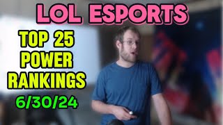 My Lol Esports Top 25 Power Rankings 63024 [upl. by Ehrenberg243]