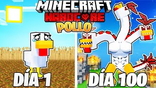 SOBREVIVÍ 100 DÍAS como un POLLO en MINECRAFT HARDCORE [upl. by Nikal896]