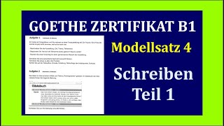 Goethe Zertifikat B1  Modellsatz 4  Schreiben Teil 1  Writing Exam  Learn German B1 [upl. by Bouton]