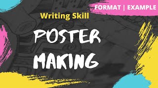 Poster Making  How to make a Poster  Format  Example  Writing Skills [upl. by Melamed]