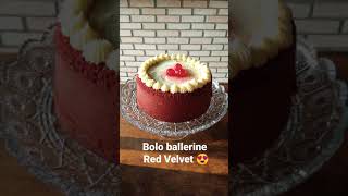 Bolo Ballerine Red Velvet  em breve receita completa no canal ❤️ [upl. by Jeuz]