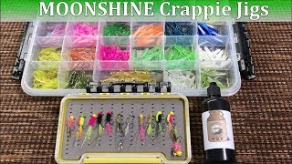 Handtied MOONSHINE Crappie Jigs Close up view [upl. by Ajet504]