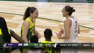 This interaction between Sue Bird and Diana Taurasi 😂 [upl. by Mariandi]