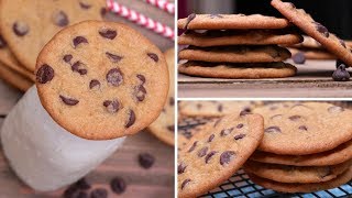 How to Make Thin amp Crispy Chocolate Chip Cookies Recipe [upl. by Naitsihc]