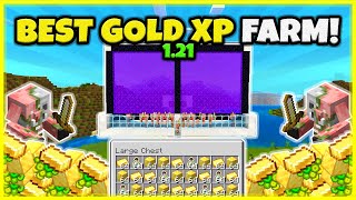 BEST GOLD AND XP FARM EVER VERY FAST In Minecraft Bedrock 121 [upl. by Ahsekin178]