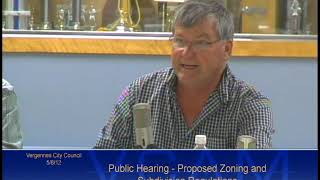 Vergennes City Council May 8 2012 [upl. by Brock284]