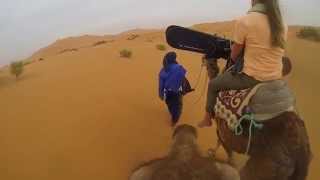 Sandstorm amp sandboarding through the Sahara Desert  Erg Chebbi Morocco Camel Trek [upl. by Ihel633]