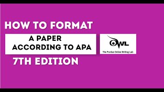 How to Format your paper according to APA 7th Edition Guidelines [upl. by Lutim]