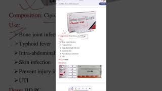 Ciplox 500 tablet ciprofloxacin medicine antibiotics [upl. by Silverstein413]