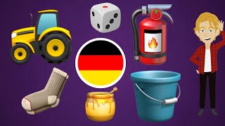 Learn German  100 German Words with Pictures amp Emoji  A1 A2 Vocabulary with Translation [upl. by Eniamart]