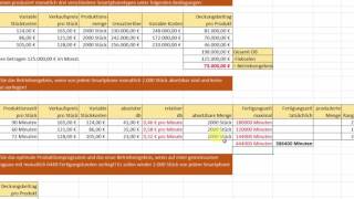 KLR  Kostenrechnung  Optimales Produktionsprogramm mit Engpass [upl. by Anastasie]