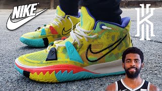 NIKE KYRIE 7 1 WORLD 1 PEOPLE DETAILED SNEAKER REVIEW  ON FEET [upl. by Akemaj18]