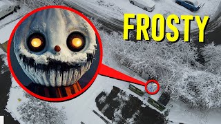 DRONE CATCHES FROSTY THE SNOWMAN AT ABANDONED FACILITYI WE BURNED HIM [upl. by Fital236]