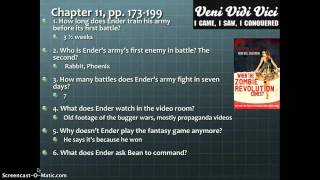 Enders Game chapter 1112 study guide [upl. by Olatha]