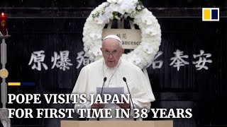 Pope visits Japan for first time in 38 years [upl. by Cleasta]