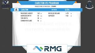 Victorian Premier Cricket  Kookaburra Mens Firsts  Preliminary Final  Carlton v Prahran  Day 1 [upl. by Lampert183]