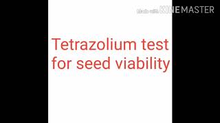 Tetrazolium test for seed viability [upl. by Attenov]