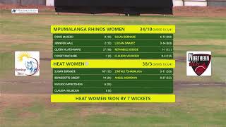 CSA Div 2 Womens Week  Heat Women VS Mpumalanga Rhinos Women [upl. by Ynamad]