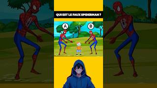 Qui est le faux spiderman  quiz heroquiz minecraft enigmes shorts tiktok humour [upl. by Hesta]