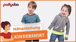 Kindersachen nähen  ShirtPullover mit Kapuze und Bündchen [upl. by Nev]