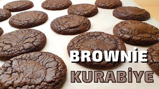 BROWNİE KURABİYE TARİFİ  ÇİKOLATALI KURABİYE  STARBUCKS KURABİYESİ [upl. by Arob734]