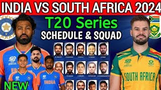 India vs South Africa T20 Series 2024  India vs South Africa T20 Squad 2024  Ind vs Sa T20 Squad [upl. by Alekram]