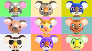 All 9 Koala Villager House Interiors in Animal Crossing New Horizons [upl. by Angrist]