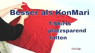 TShirts falten  besser als Marie Kondo [upl. by Aivatnahs]