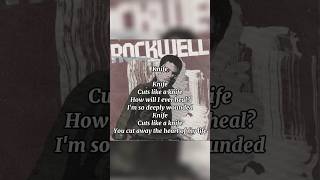 Rockwell  Knife lyrics shorts [upl. by Naig]