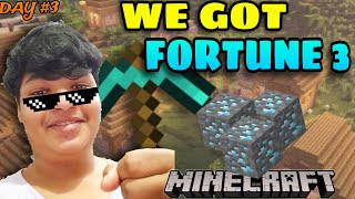 GETTING GOOD ENCHANTMENTS IN MINECRAFT SURVIVAL  WE GOT FORTUNE 3  MINECRAFT 3 [upl. by Nylde]