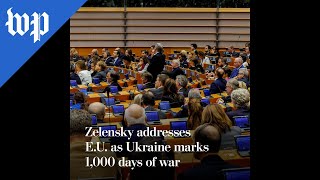 Zelensky addresses EU as Ukraine marks 1000 days of war [upl. by Chrissa]