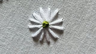 Simple embroidery flower eeshucreations sunflower [upl. by Rebba]