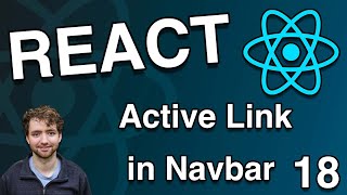 Create an Active Page Link in Navbar  React Tutorial 18 [upl. by Ttenaj]