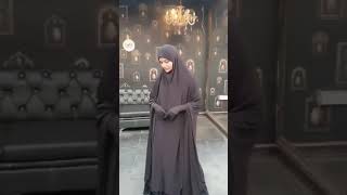 Black Overhead Khimar With Attached Gloves prayerabaya overheadkhimar prayerdress blackjilbab [upl. by Olin]