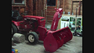 C160 Wheel horse Straightening a 44quot dual stage snowblower attachment [upl. by Renell]