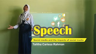 Talitha Carissa Rahman  speech  social media and the impacts of social media [upl. by Ttevi]