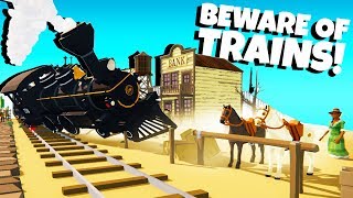 DERAILING TRAINS and Destroying Cities  Beware of Trains Gameplay [upl. by Iadahs]