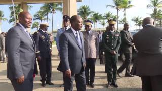 Présidence  Retour du Président Ouattara de la Sierra Leone [upl. by Pliam]