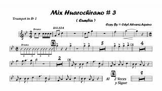 mix huarochirano 3 partitura trompeta 🎺 🔥 [upl. by Boyes325]