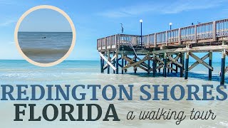 Redington Shores Beach Walking Tour  Walking Beach Tour Redington Beach  Redington Shores Florida [upl. by Tallu]