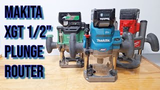 Makita 40v 12quot Router takes on Plunge Routers from Milwaukee and HiKoki Metabo HPT [upl. by Nesnaj]