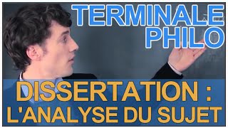 Dissertation  lanalyse du sujet  Philosophie  Terminale  Les Bons Profs [upl. by Gilford]