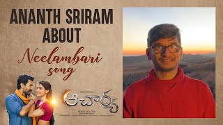 Ananth Sriram about Neelambari song from Acharya [upl. by Atteuqcaj]