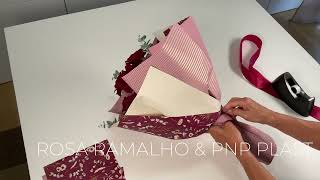 Gift wrapping\\HOW TO WRAP BOUQUET WITH STRIPS [upl. by Ner]