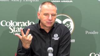 CSU mens basketball postgame press conference vs UCCS  Nov 8 2013 [upl. by Zehc]