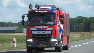 Tankautospuit 012831 Bellingwolde met spoed naar een brand agrarisch in Blijham [upl. by Yrehc]