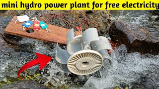 how to make mini hydro power plant at home  build mini hydro power on a small stream [upl. by Myranda]